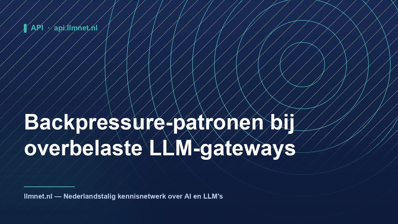 Illustratie: Backpressure-patronen bij overbelaste LLM-gateways