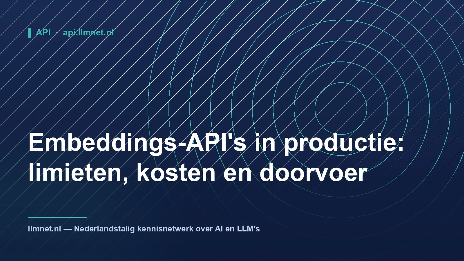 Embeddings-API's in productie: limieten en kosten