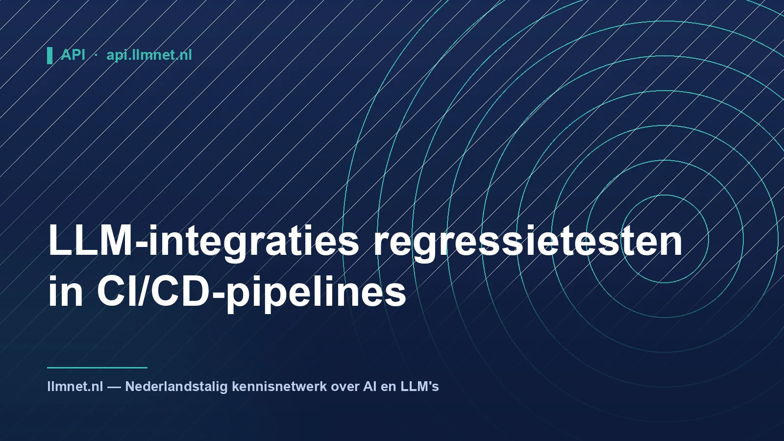 Illustratie: LLM-integraties regressietesten in CI/CD-pipelines