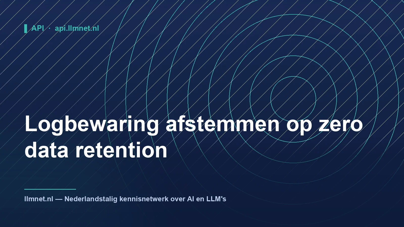 Logbewaring afstemmen op zero data retention