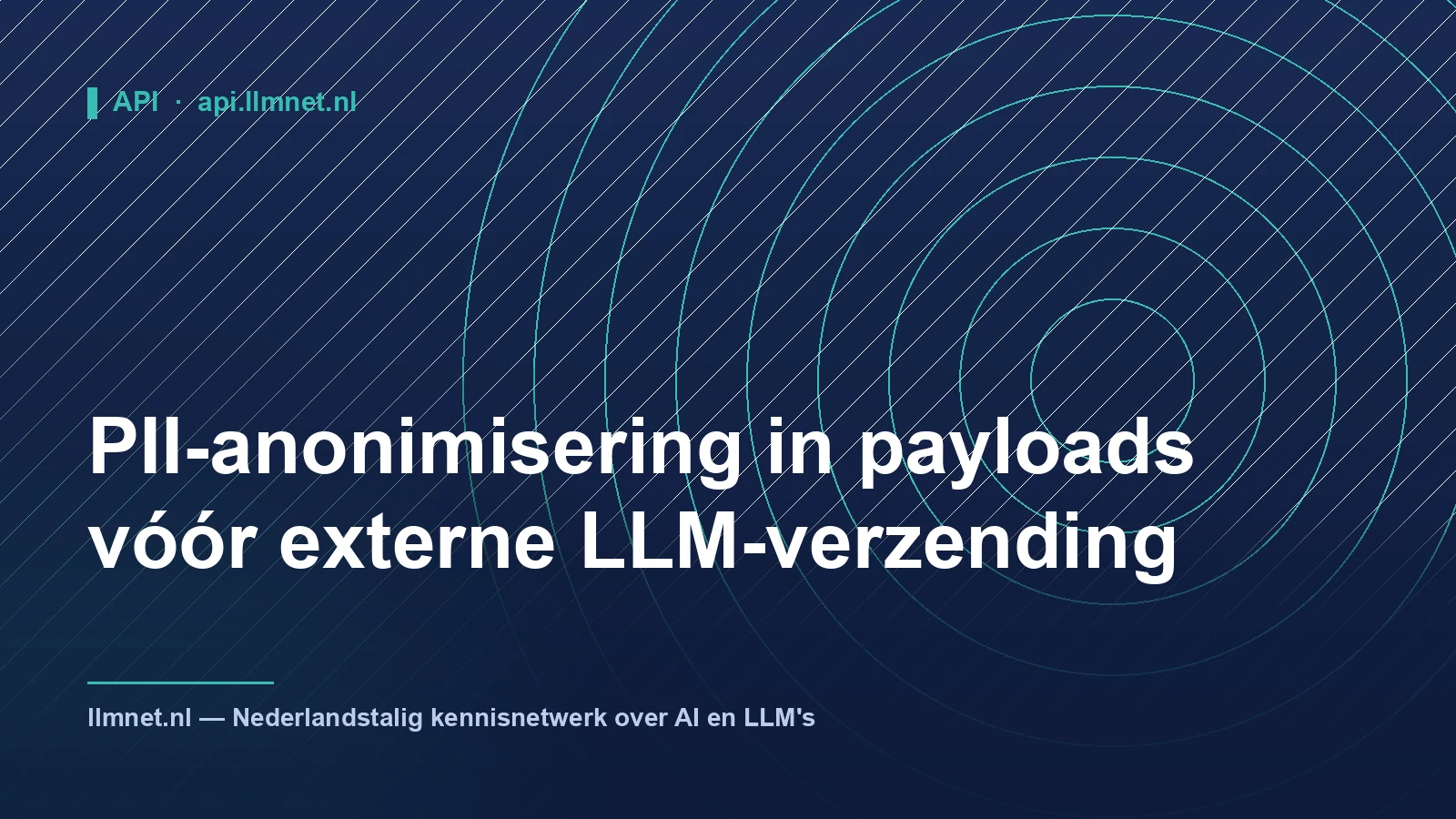 Illustratie: PII-anonimisering in payloads vóór externe LLM-verzending