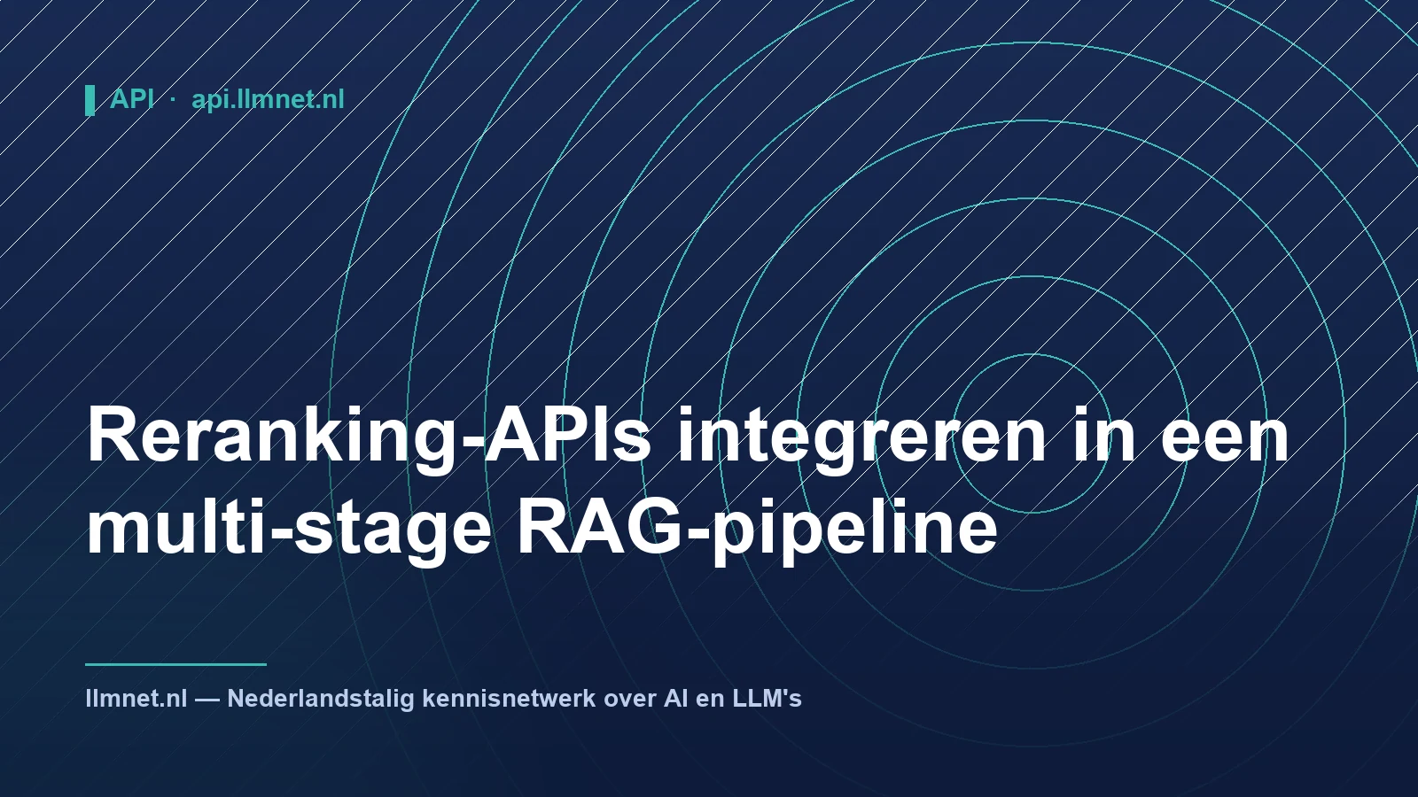 Illustratie: Reranking-APIs in een Multi-Stage RAG-Pipeline